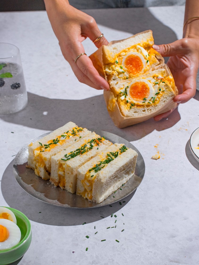 Συνταγές σαντο με αυγό, japanese tamago Sando
